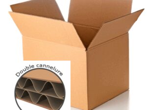 CAISSE CARTON DOUBLE CANNELURE  430X300X350 I BC